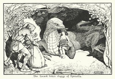O Lagarto toma conta da Renzolla (gravura) de Henry Justice Ford