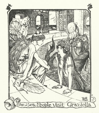 As pessoas do mar visitam Graziella (gravura) de Henry Justice Ford