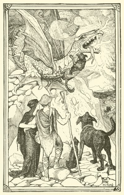 Os Três Cães (gravura) de Henry Justice Ford