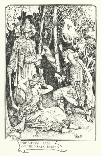 As cabeças erradas nos corpos errados (gravura) de Henry Justice Ford