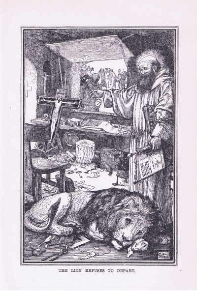 O leão se recusa a partir, 1912 de Henry Justice Ford