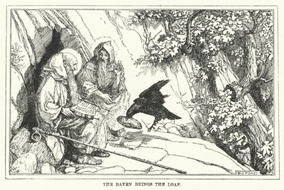 O corvo traz o pão (litho) de Henry Justice Ford