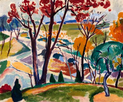 Paisagem, Ponte, Vale Huntingdon, ca. 1915-1916. de Henry Lyman Saÿen