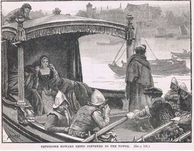 Catherine Howard sendo transportada para a Torre 1542 de Henry Marriott Paget