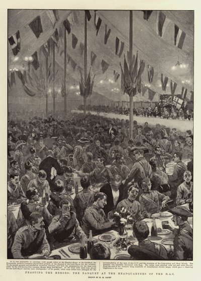 Festejando os heróis, o banquete na sede do HAC de Henry Marriott Paget