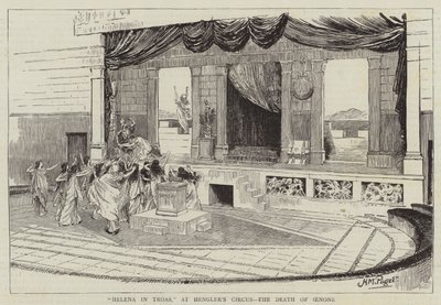 Helena em Troas, no circo de Hengler, a morte de Oenone de Henry Marriott Paget