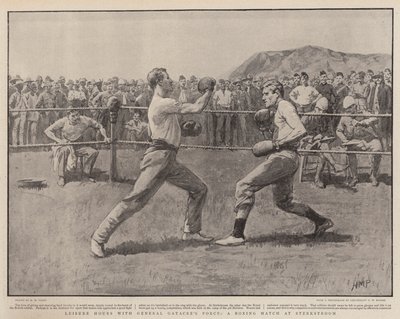 Horário de Lazer com a Força do General Gatacre, uma partida de boxe na Sterkstroom de Henry Marriott Paget