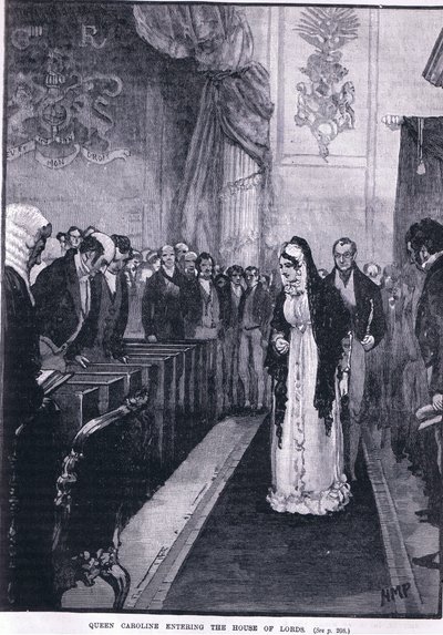 Rainha Caroline entrando na Câmara dos Lordes de Henry Marriott Paget
