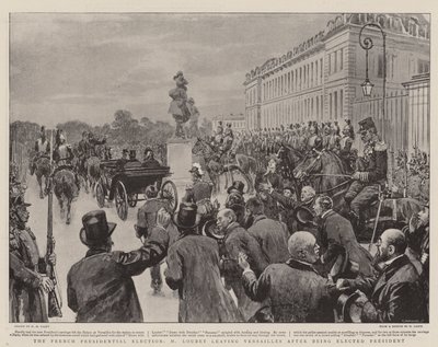 A eleição presidencial francesa, M Loubet deixando Versailles depois de ter sido eleito Presidente de Henry Marriott Paget
