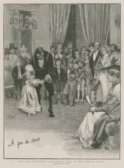 O baile de fantasia da Senhora Prefeita na Mansion House (gravura) de Henry Marriott Paget