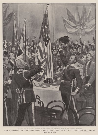 A recepção da honorável companhia de artilharia de Massachusetts em Londres de Henry Marriott Paget