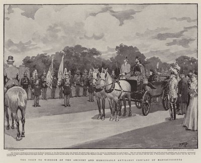 A visita a Windsor da antiga e honorável companhia de artilharia de Massachusetts de Henry Marriott Paget