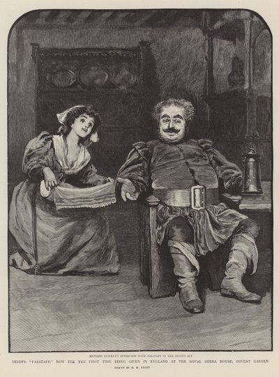 Falstaff de Verdi, agora pela primeira vez sendo dado na Inglaterra no Royal Opera House, Covent Garden de Henry Marriott Paget