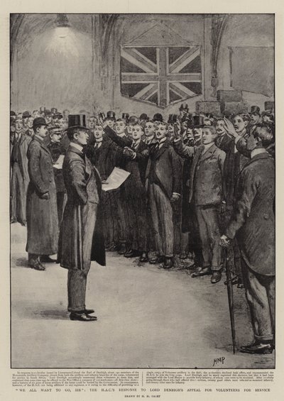 Todos nós queremos ir, Senhor, a Resposta do HAC ao Apelo de Lord Denbigh por Voluntários pelo Serviço de Henry Marriott Paget