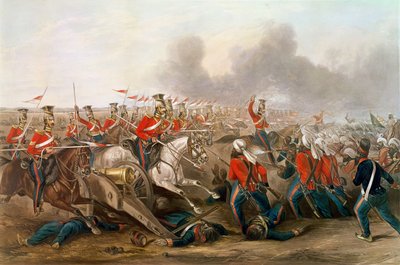 Encargo dos 16º Lanceiros da Rainha na batalha de Aliwal de Henry Martens