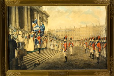  Temple Bar e St Paul&39;s Association recebendo suas cores na frente de St Paul "s em 7 de dezembro. 1798 de Henry Matthews