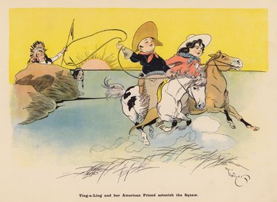 Ilustração para As Aventuras de uma Boneca Japonesa (litografia a cores) de Henry Mayer