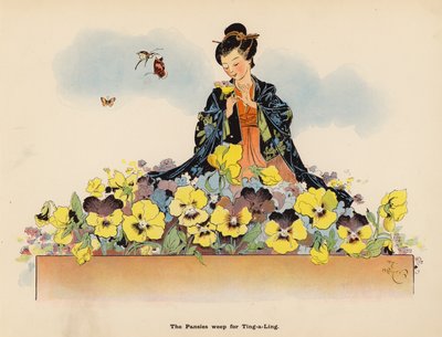 Ilustração para As Aventuras de uma Boneca Japonesa (litografia a cores) de Henry Mayer