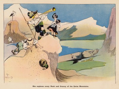 Ilustração para As Aventuras de uma Boneca Japonesa (litografia a cores) de Henry Mayer
