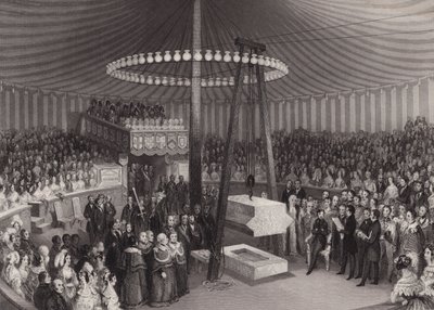 Cerimónia de lançamento da primeira pedra do Novo Royal Exchange de Albert, Prince Consort, City of London de Henry Melville