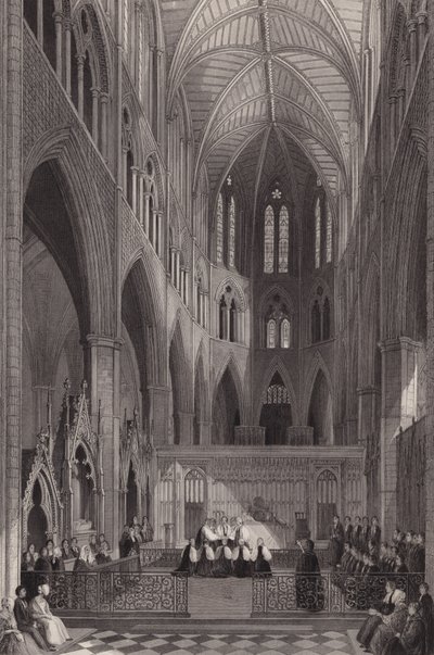 Consagração dos bispos coloniais na Abadia de Westminster, Londres (gravura) de Henry Melville