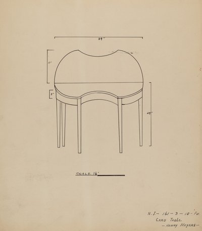 Mesa de cartas de Henry Meyers