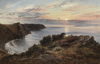 Do outro lado da baía de Shipload até a ilha de Lundy, Devon do Norte, 1859 de Henry Moore