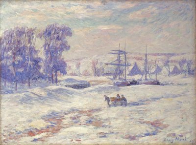 Neve em Quimper, 1909 de Henry Moret