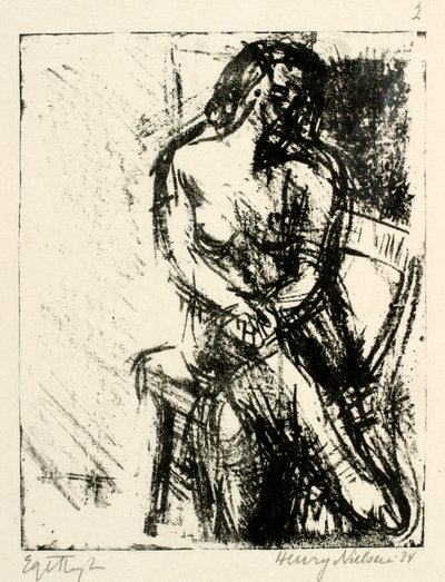 Modelo feminino sentado de Henry Nielsen