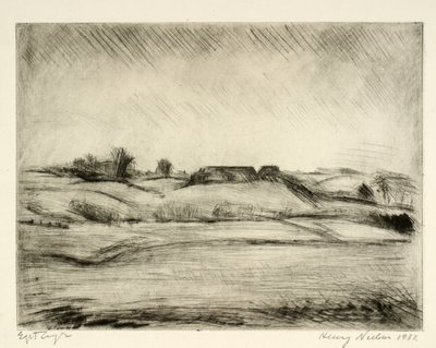 Paisagem aberta com fazenda de Henry Nielsen