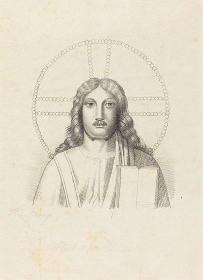 Cabeça de Nosso Salvador, de "Roma Subterranea" de Arringhi de Henry Noel Humphreys after John Flaxman