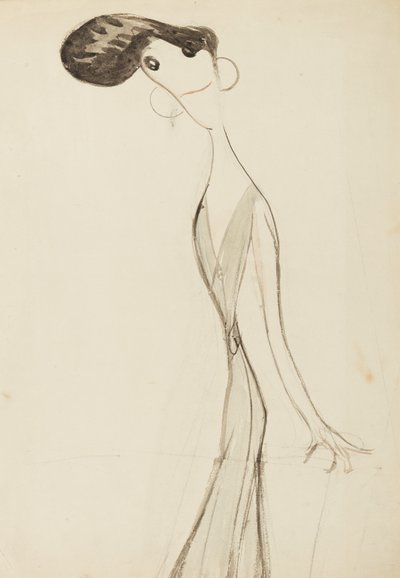 Irene Vanbrugh, estuda para a série Stars of the Music Stage, c.1908 (wc no papel) de Henry Ospovat