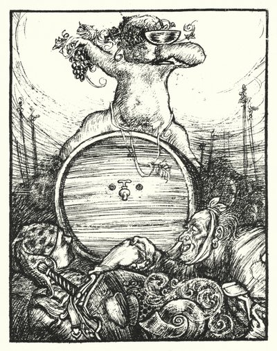 Canção de Shakespeare: "Nas tuas cubas afogam-se os nossos cuidados" (litho) de Henry Ospovat