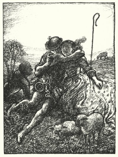 Canção de Shakespeare: "When shepherds pipe on oaten straws" (litho) de Henry Ospovat