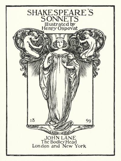 Shakespeares Sonnets, página de título (litho) de Henry Ospovat
