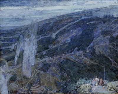 Anjos que aparecem diante dos pastores, c. 1910. de Henry Ossawa Tanner