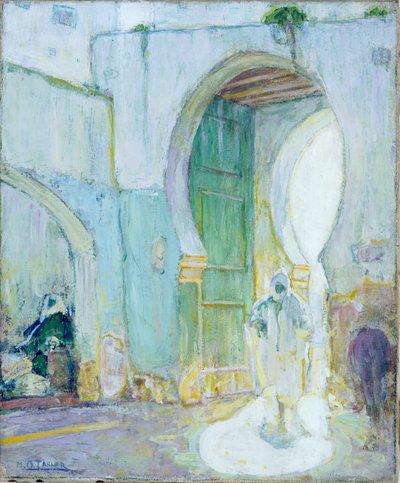 Porta de entrada, Tânger, c.1912 (óleo sobre tela) de Henry Ossawa Tanner