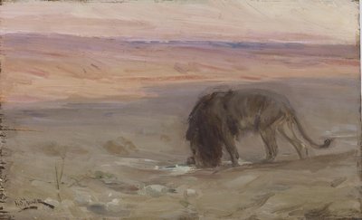 Leão a beber de Henry Ossawa Tanner