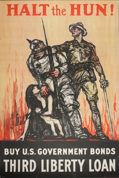 Pare o Huno! Compre o empréstimo Third Liberty de títulos do governo dos EUA de Henry Patrick Raleigh