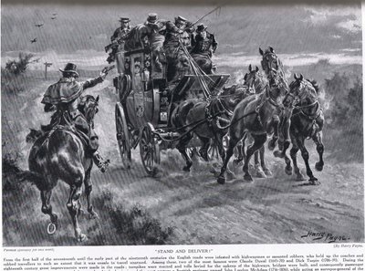 Stand and Deliver, ilustração da "História da nação britânica" de Hutchinson de Henry Payne