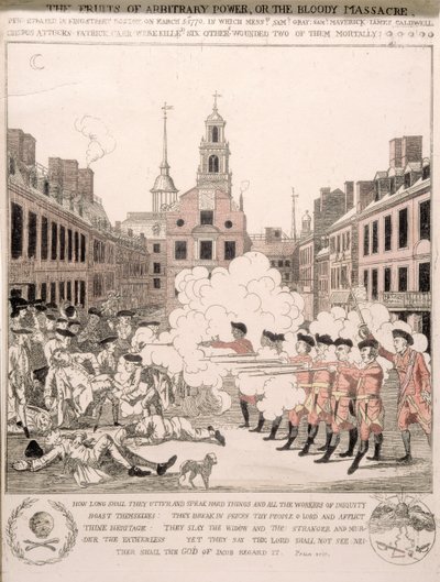 O massacre de Boston, 5 de março de 1770 de Henry Pelham