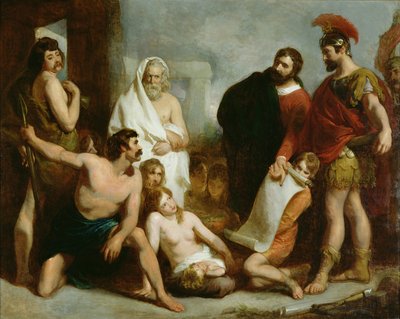 Os romanos ensinando as artes mecânicas aos antigos bretões de Henry Perronet Briggs