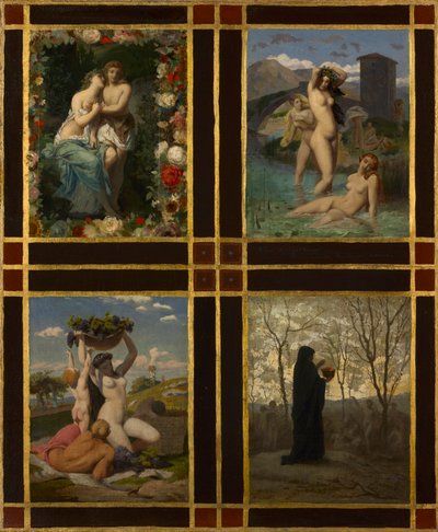 The Four Seasons, 1850. de Henry Picou