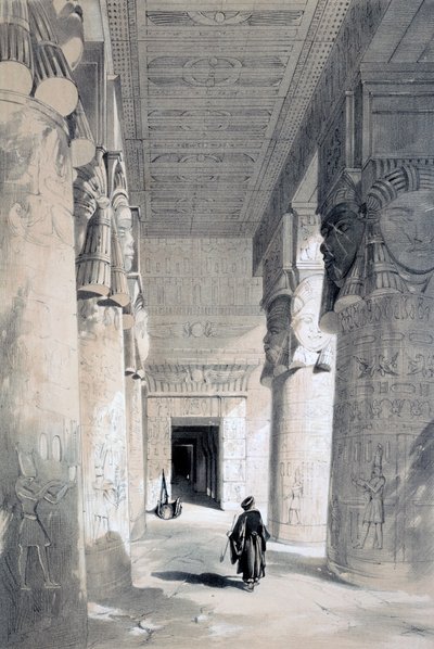 Templo de Denderah, Egito, século XIX. de Henry Pilleau