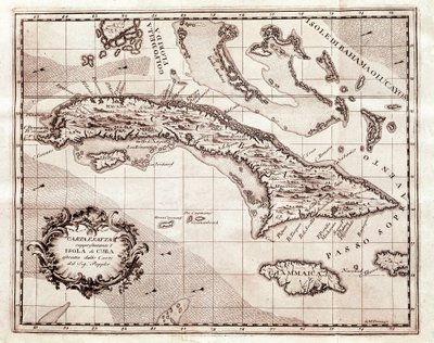 As ilhas das Grandes Antilhas (mapa de Henry Popple
