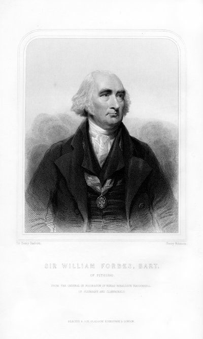 Sir William Forbes, de Pitsligo, 6º Baronet, banqueiro escocês, 1870. de Henry Robinson