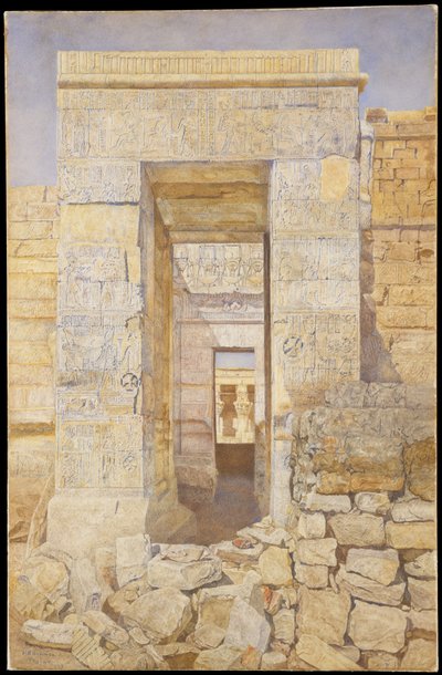 Entrada Este, Sala de Tibério, Templo de Ísis, Philae de Henry Roderick Newman