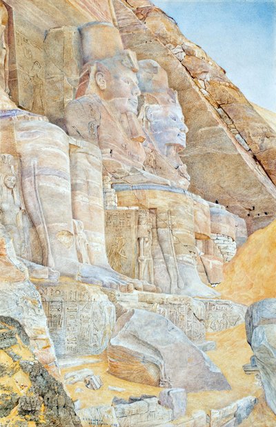 O Grande Templo de Abu Simbel - Newmann, Henri Roderick (1833-1918) - 1905 - Óleo sobre tela - Musee d