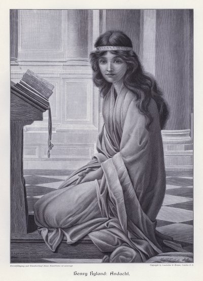 Oração (gravura) de Henry Ryland