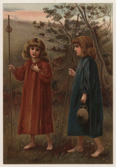 The Golden Shore (cor litho) de Henry Ryland
